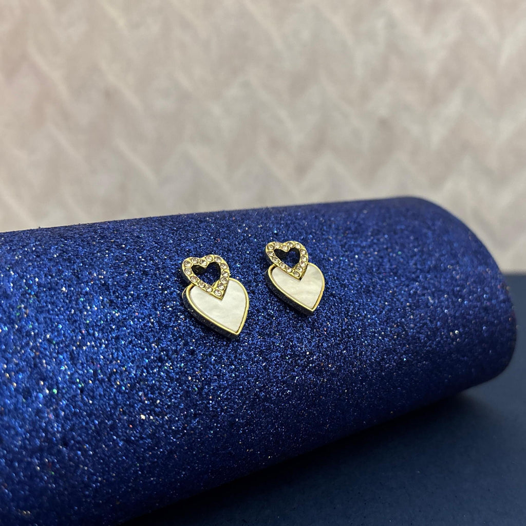Hearts of Elegance: Dual Love Earrings