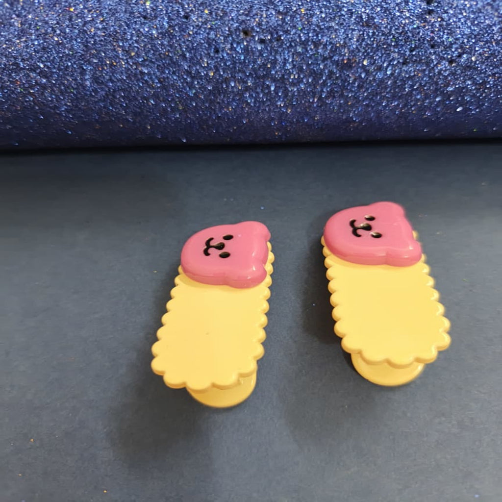 Pink Teddy Hair Clips