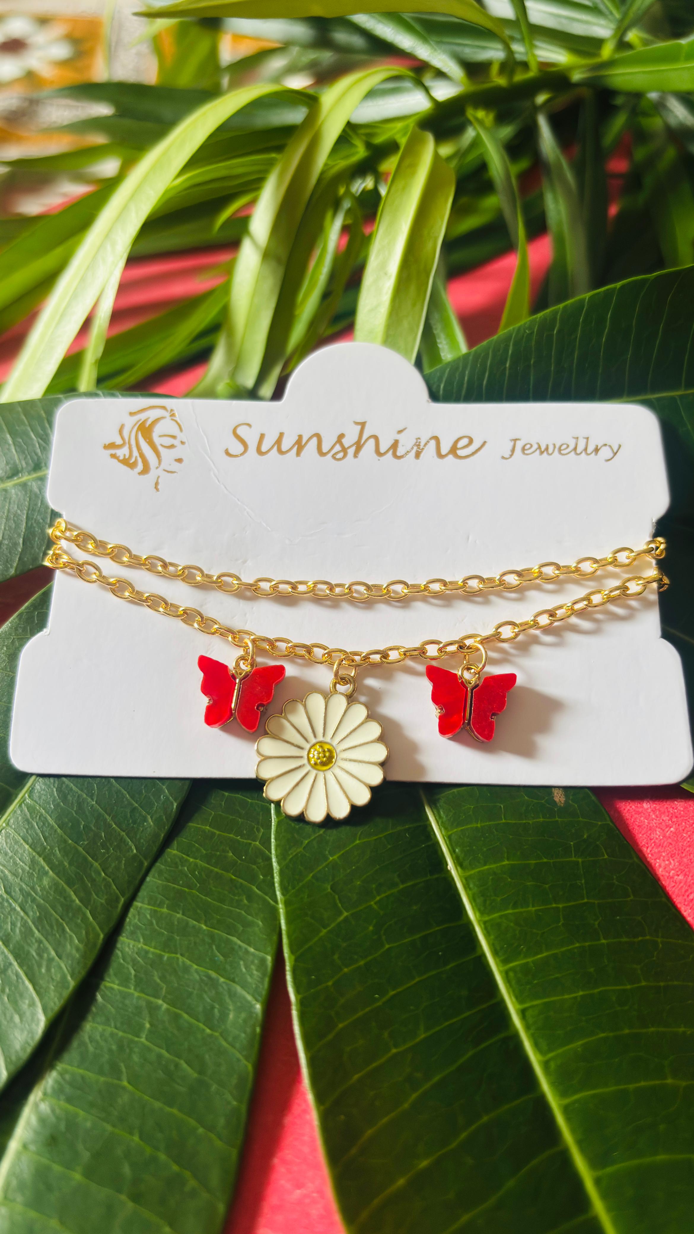 Butterfly Bloom Charm Bracelet