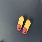 Pink Teddy Hair Clips