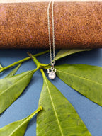 Sliver Bow Diamond Necklace