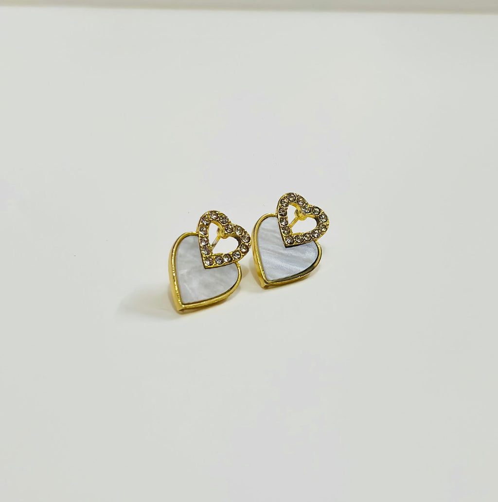 Hearts of Elegance: Dual Love Earrings