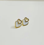 Hearts of Elegance: Dual Love Earrings